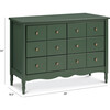 Liberty 6-Drawer Assembled Dresser, Forest Green - Dressers - 7