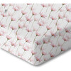 Organic Print Crib Sheet, Pink Petals - Crib Sheets - 1 - thumbnail