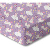 Organic Print Crib Sheet, Unicorns - Crib Sheets - 1 - thumbnail