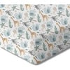 Organic Print Crib Sheet, Safari Animals - Crib Sheets - 1 - thumbnail