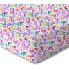 Organic Print Crib Sheet, Butterflies - Crib Sheets - 1 - thumbnail