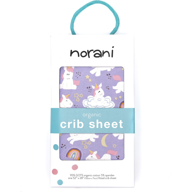 Organic Print Crib Sheet, Unicorns - Crib Sheets - 2