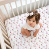 Organic Print Crib Sheet, Pink Petals - Crib Sheets - 2