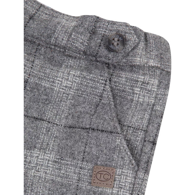 Grey Flannel Checked Baby Pants - Pants - 3