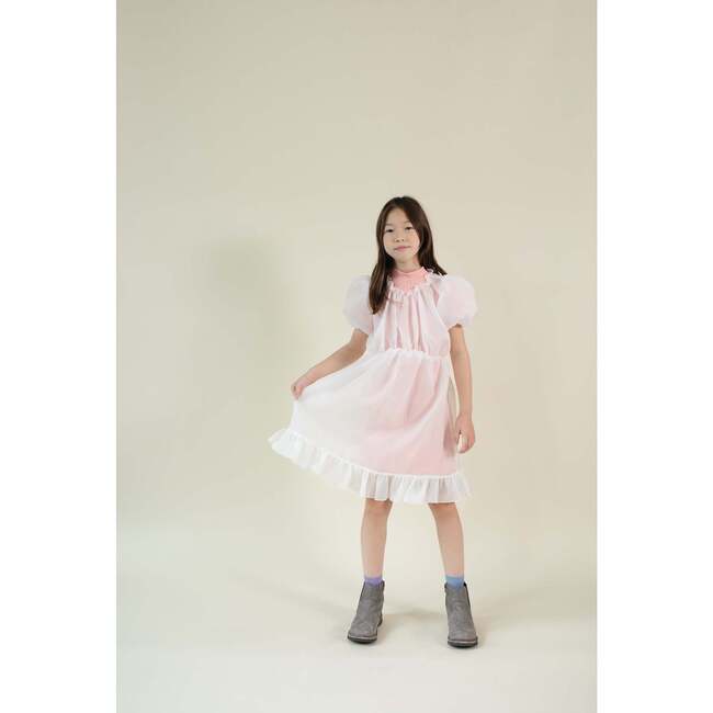 Fairy Puff Sleeve Tulle Dress, Pink - Dresses - 2