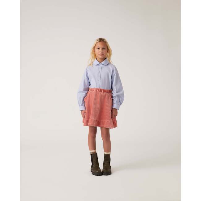 Upcycle Balloon Sleeve Oxford Shirt, Blue - Shirts - 2