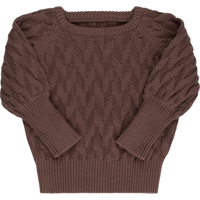 Jigsaw Knit Sweater, Rustic Aubergine