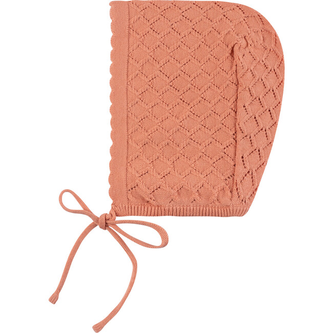 Diamond Knit Bonnet, Peach