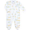 Chicks Print Smocked Footie, Yellow - Footie Pajamas - 1 - thumbnail