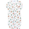 Wonderland Christmas Print  Gown, Green - Nightgowns - 1 - thumbnail