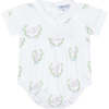 Lamb Print Bubble, Blue - Onesies - 1 - thumbnail