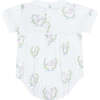 Lamb Print Bubble, Blue - Onesies - 2