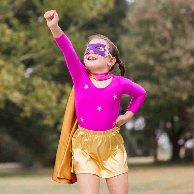 All Star Superhero Leotard & Skirt Set, Pink - Costumes - 2