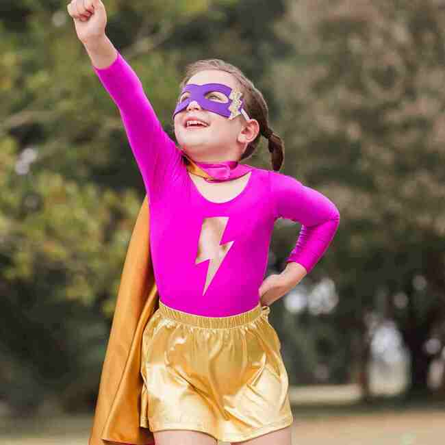 Lightning Bolt Cape Set, Pink - Costumes - 2