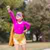 All Star Superhero Leotard & Skirt Set, Pink - Costumes - 4