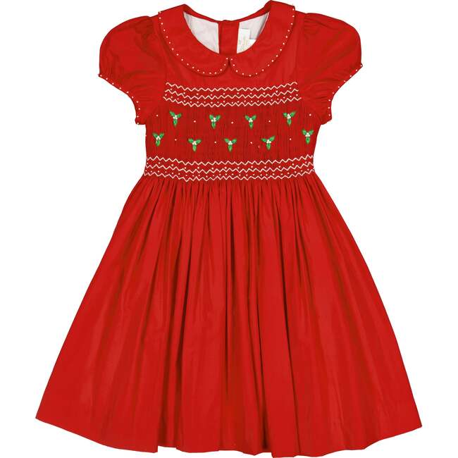 Pauline Classic Christmas Smocked Dress, Red