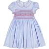 Princess Charlotte Heirloom Smocked Dress, Blue - Dresses - 1 - thumbnail