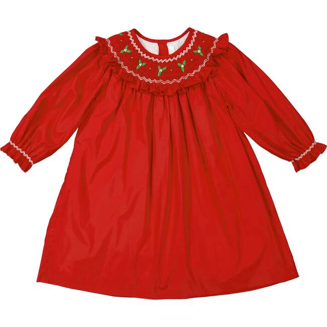 Mary Jane Christmas Bishop Dress, Red