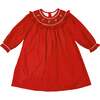 Mary Jane Christmas Bishop Dress, Red - Dresses - 1 - thumbnail