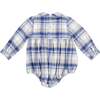 Louis Tartan Smocked Bubble, Blue - Rompers - 5