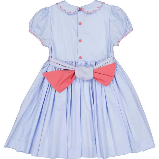 Princess Charlotte Heirloom Smocked Dress, Blue - Dresses - 3