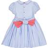 Princess Charlotte Heirloom Smocked Dress, Blue - Dresses - 3