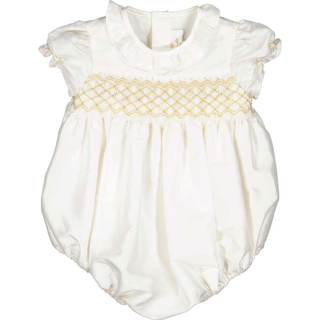 Colombe Silk Ceremony Smocked Bubble, Gold