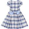Lilibeth Tartan Flannel Smocked Dress, Blue - Dresses - 6