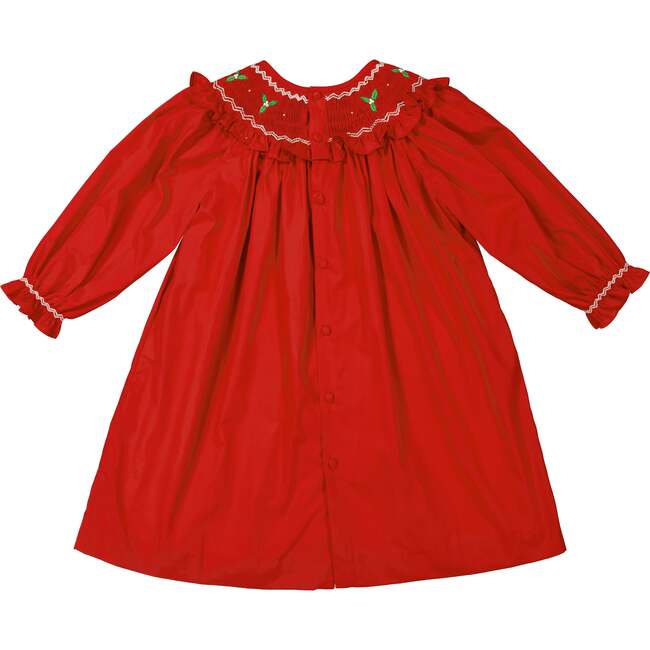 Mary Jane Christmas Bishop Dress, Red - Dresses - 4