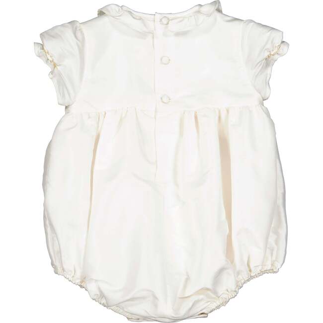 Colombe Silk Ceremony Smocked Bubble, Gold - Rompers - 3