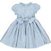 Astrid French Silk Smocked Dress, Azur - Dresses - 6