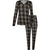 Sanders Women's Long Sleeve Pajama, Black - Pajamas - 1 - thumbnail