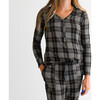 Sanders Women's Long Sleeve Pajama, Black - Pajamas - 6