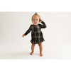 Sanders Long Sleeve Ruffled Bodysuit Dress, Black - Dresses - 3