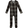 Sanders Footie Zippered One Piece, Black - Footie Pajamas - 1 - thumbnail