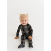 Sanders Footie Zippered One Piece, Black - Footie Pajamas - 3