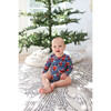 Santa Claus Long Sleeve Basic Bodysuit, Blue - Onesies - 3