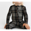 Sanders Footie Zippered One Piece, Black - Footie Pajamas - 4