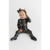 Sanders Footie Zippered One Piece, Black - Footie Pajamas - 5