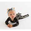 Sanders Footie Zippered One Piece, Black - Footie Pajamas - 6