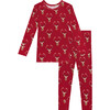 Dash Long Sleeve Basic Pajama, Red - Pajamas - 1 - thumbnail