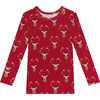 Dash Long Sleeve Basic Pajama, Red - Pajamas - 2