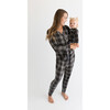 Sanders Footie Zippered One Piece, Black - Footie Pajamas - 7