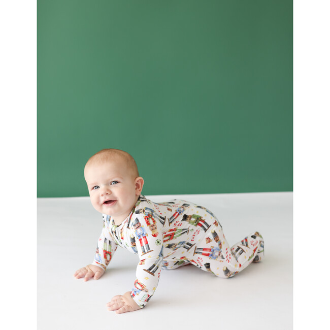 Nutcracker Footie Zippered One Piece, White - Footie Pajamas - 3