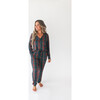 Tartan Plaid Women Long Sleeve Pajama Set, Green - Pajamas - 3