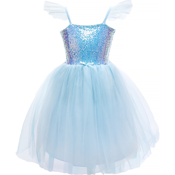 Sequins Princess Dress, Blue - Great Pretenders Kids | Maisonette