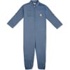 Organic Workers Jumpsuit, Blue - Rompers - 1 - thumbnail