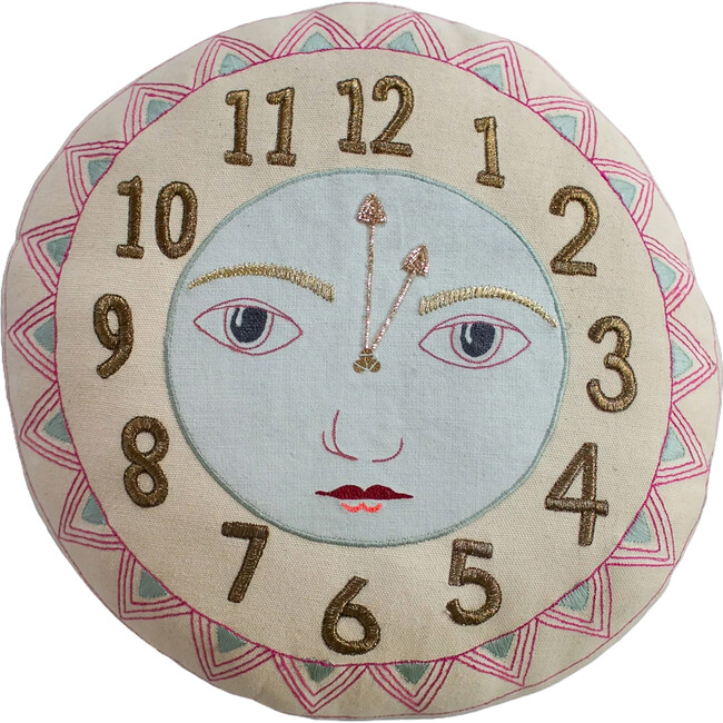 Clock Face Decorative Pillow