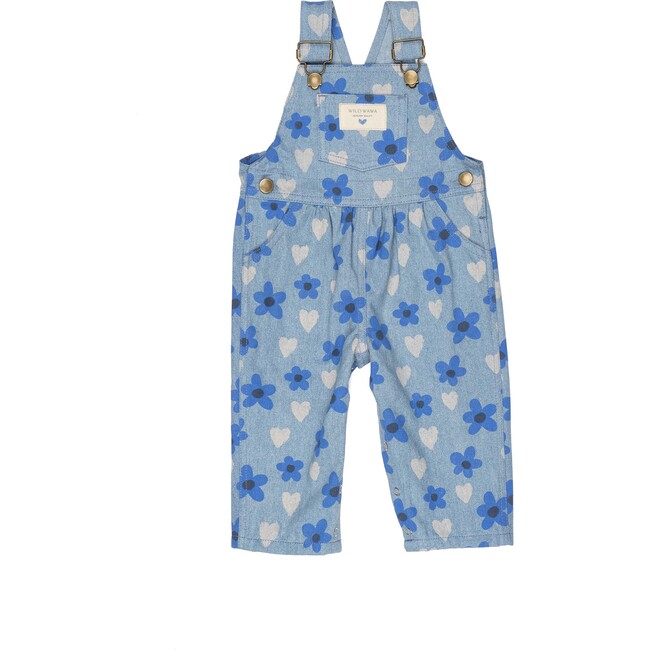 Overall, Floral Hearts Denim