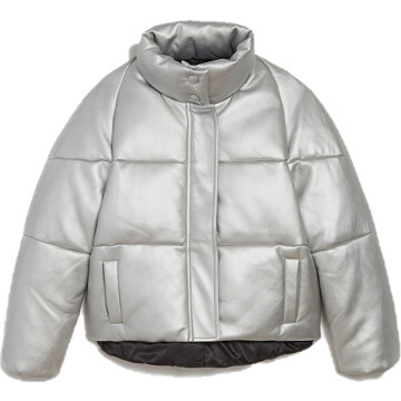Jemma Kids Puffer Jacket Metallic Silver Apparis Outerwear Maisonette